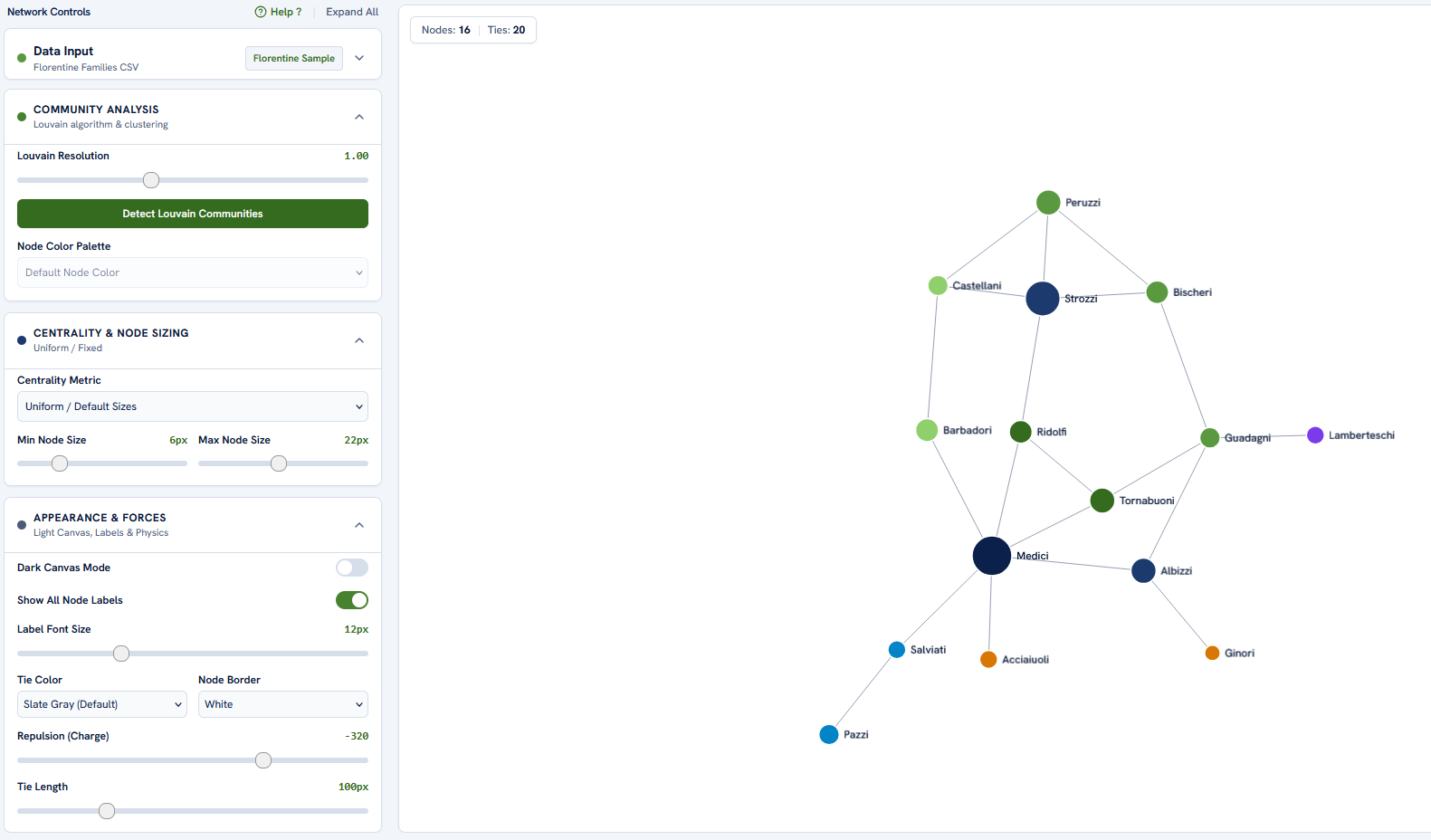 Screenshot of Network Visualizer